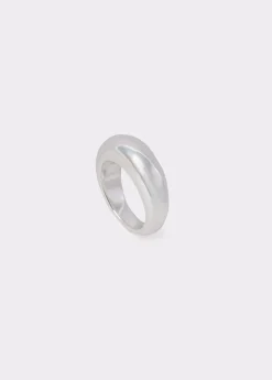 Anillo volumen plateado