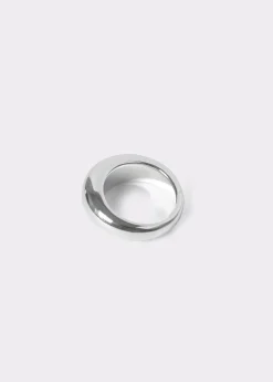 Anillo volumen plateado