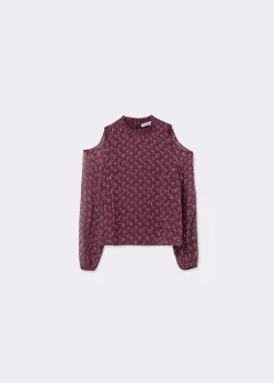 Blusa cut out estampado sello indio