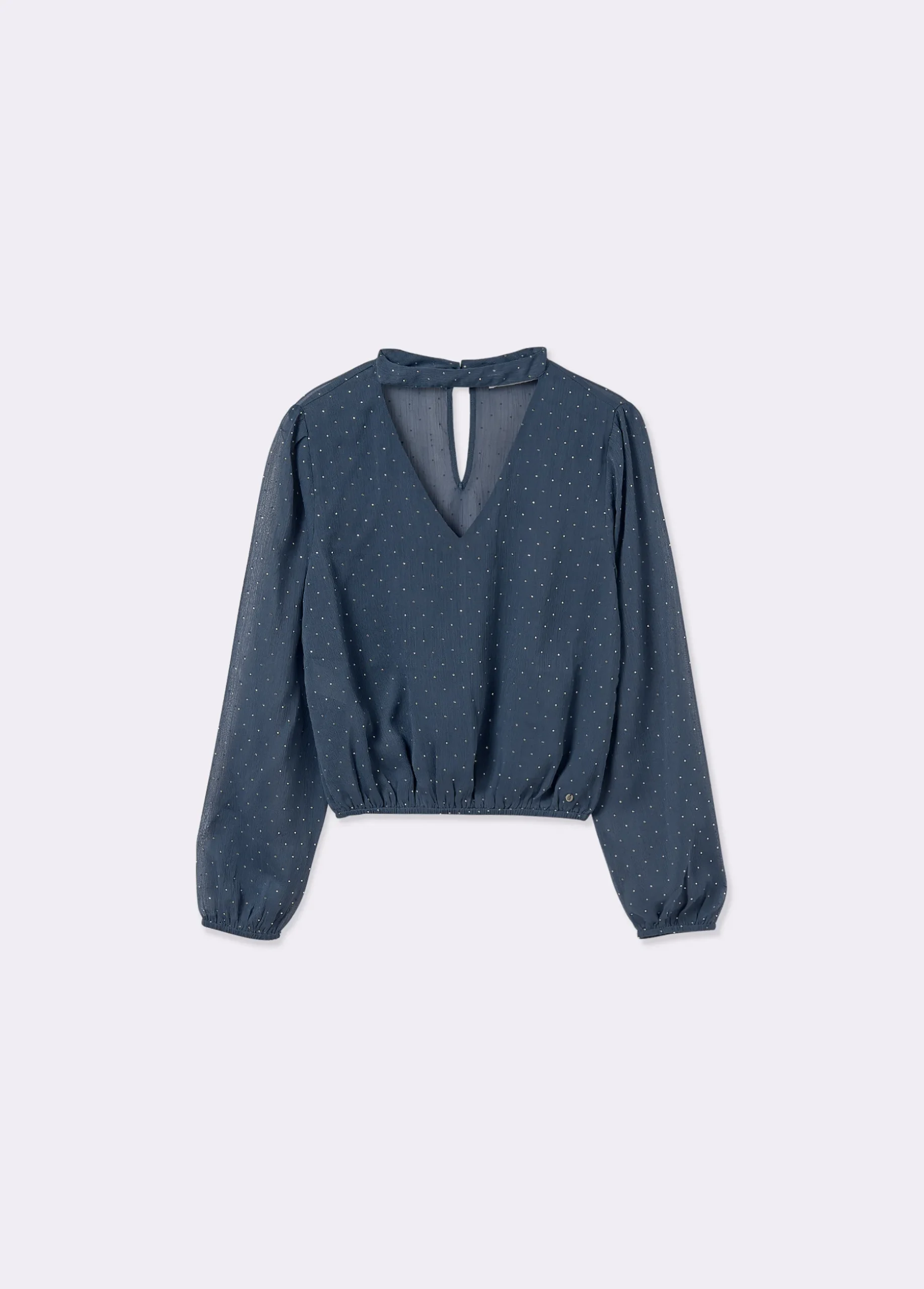 Blusa detalle chocker brillos