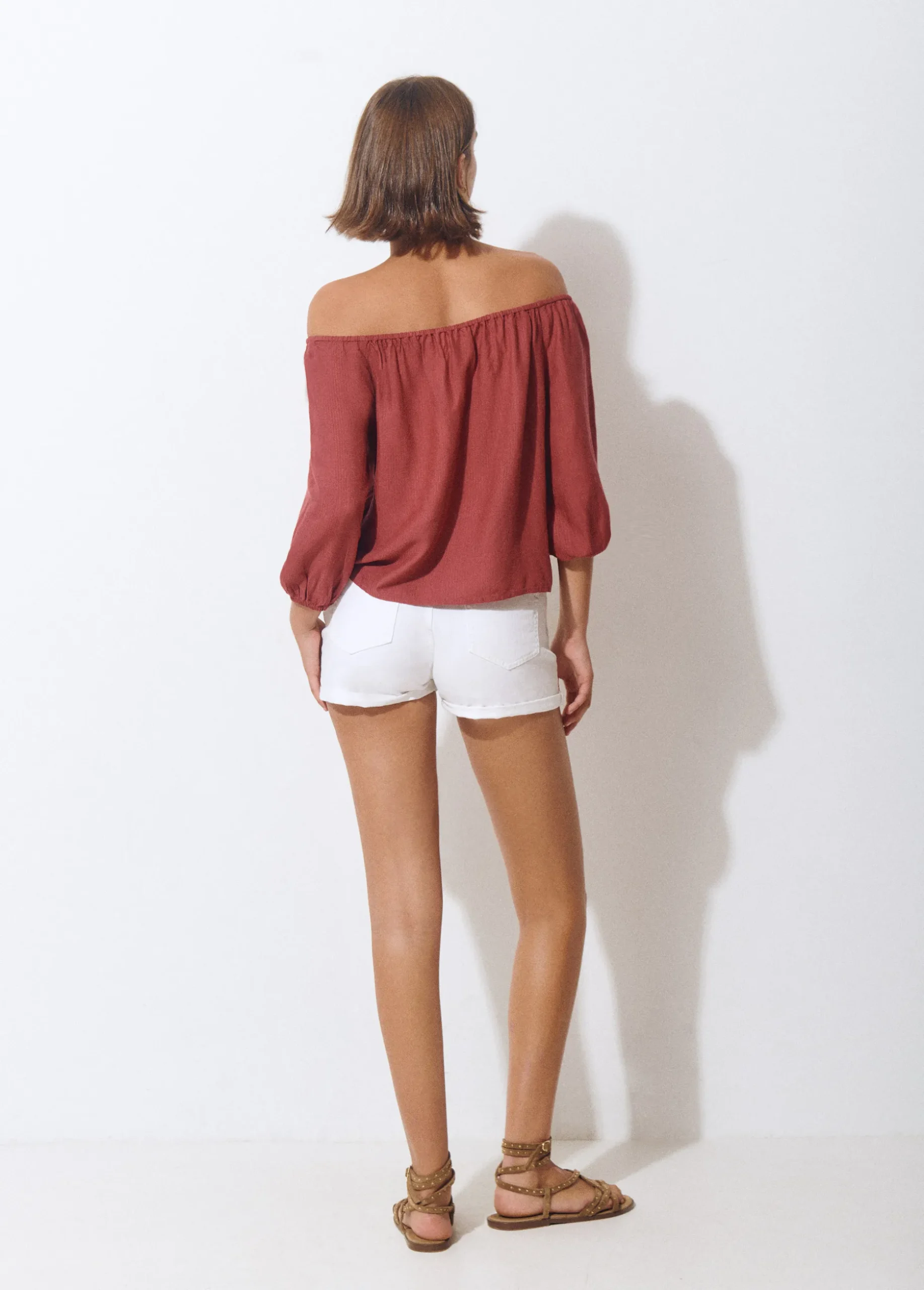 Blusa manga larga lisa
