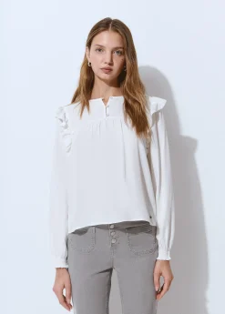 Blusa manga volantes