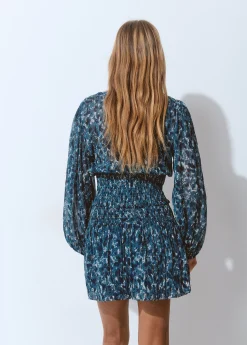 Blusa smock estampado brillo
