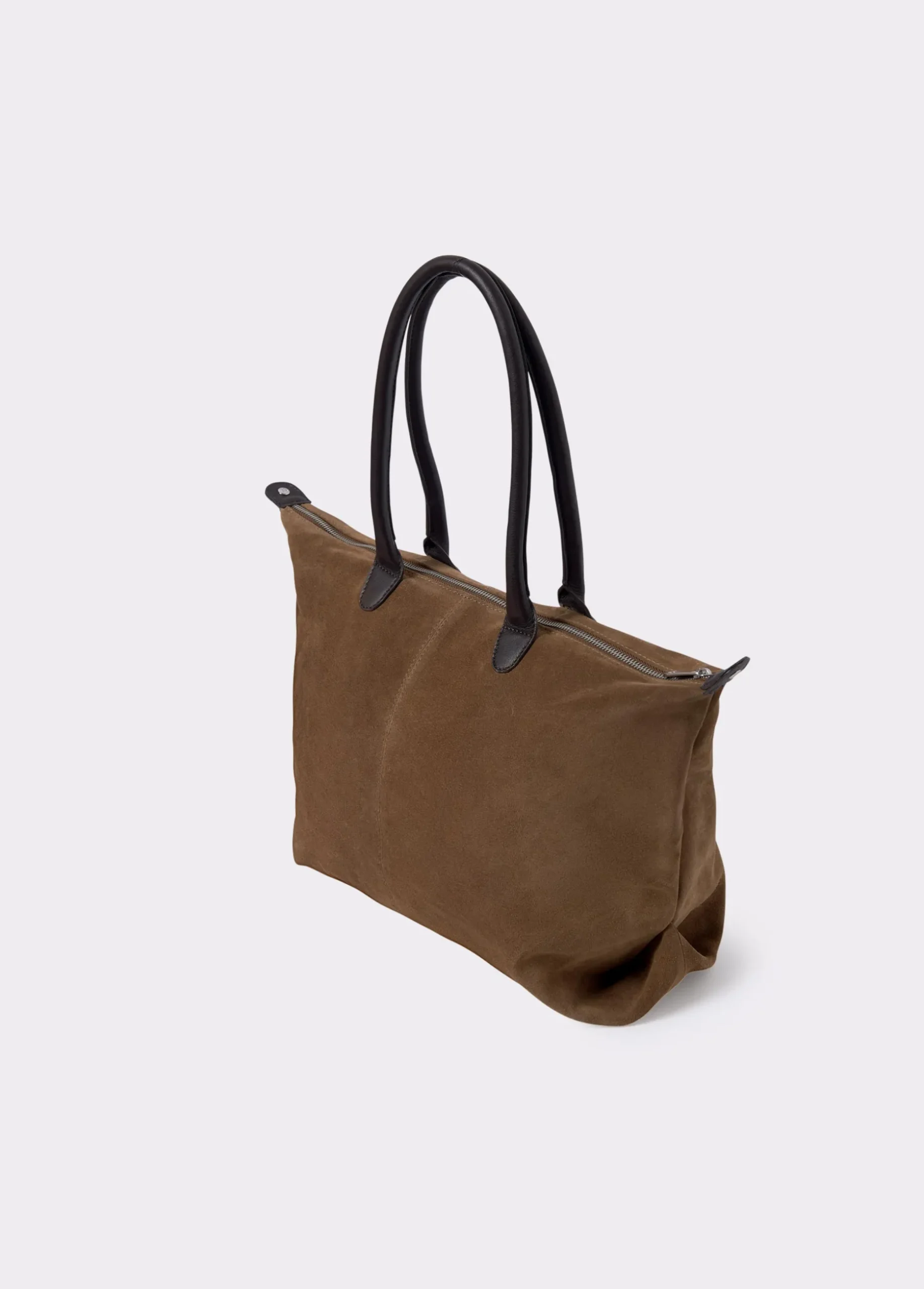 Bolso piel shopper cremallera