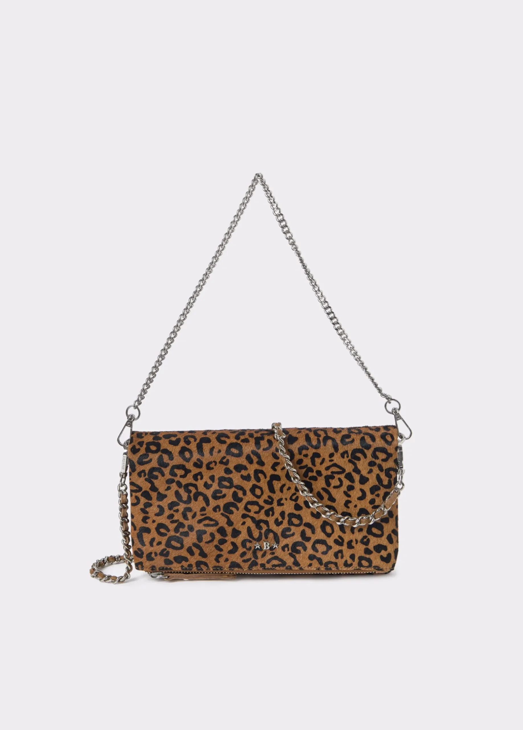 Bolso solapa piel estampado animal