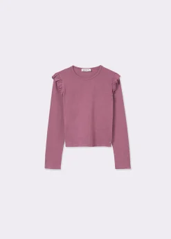 Camiseta algodón flame volantes