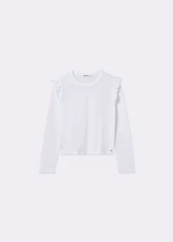 Camiseta algodón flame volantes