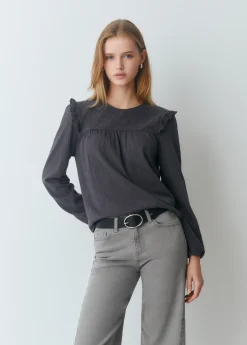 Camiseta combinada plana