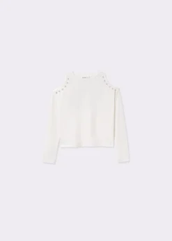 Camiseta cut-out bordado estrellas