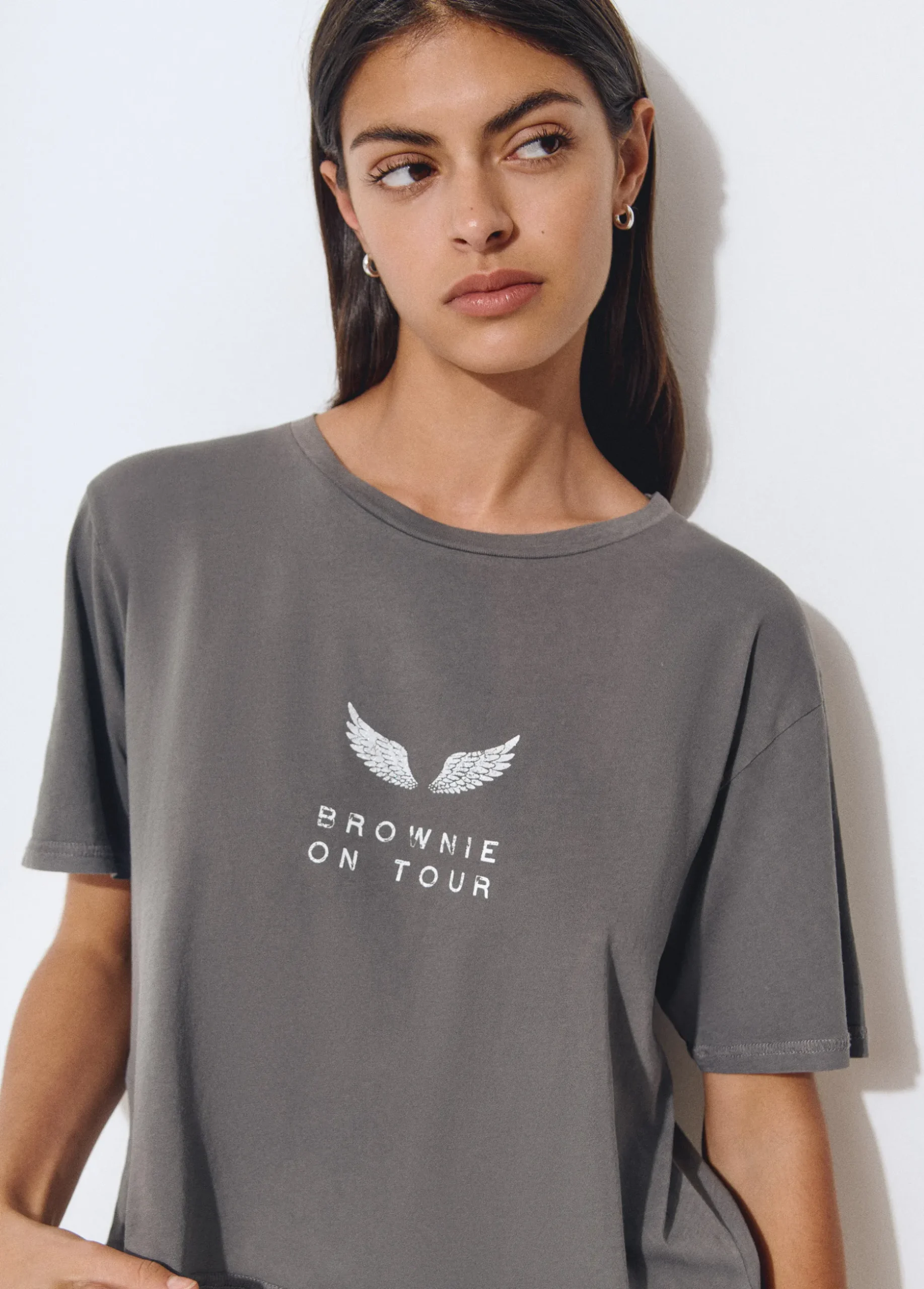 Camiseta manga corta print trasero