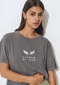 Camiseta manga corta print trasero