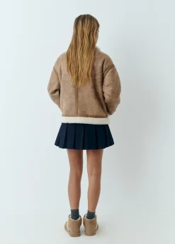 Cazadora doble faz efecto piel