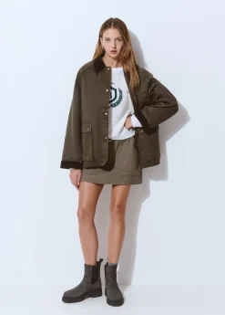 Chaqueta encerada con chaleco borrego extraíble