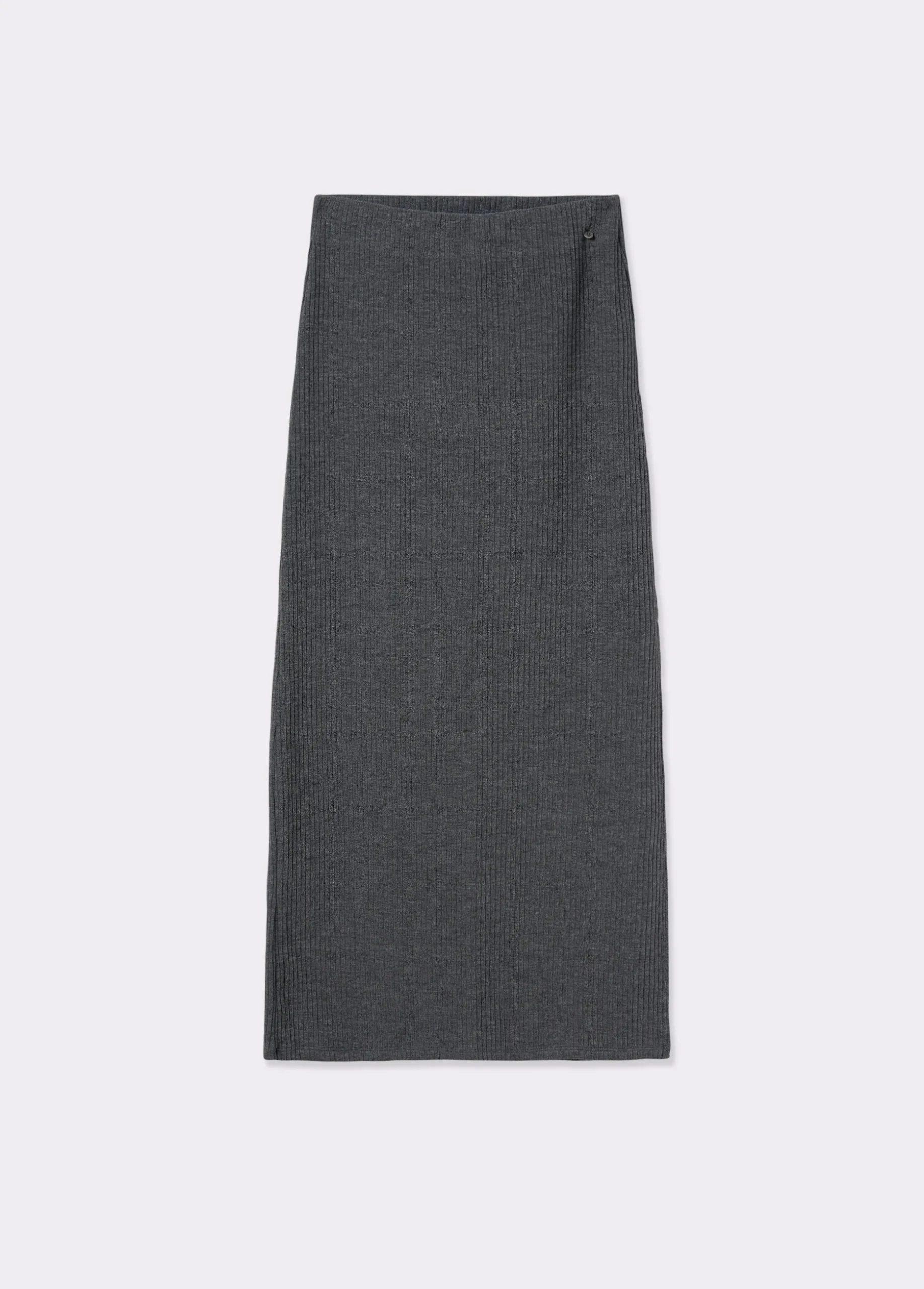 Falda canalé midi