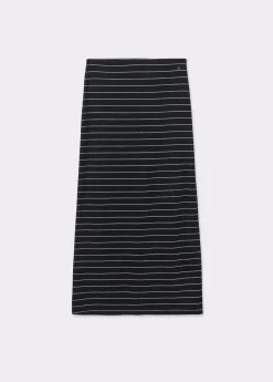 Falda midi raya lurex
