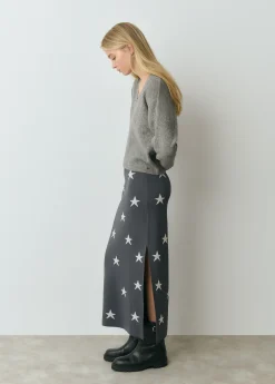 Falda punto estrellas