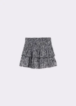 Falda volantes brillo estampada