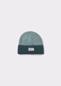 Gorro bicolor canalé lurex