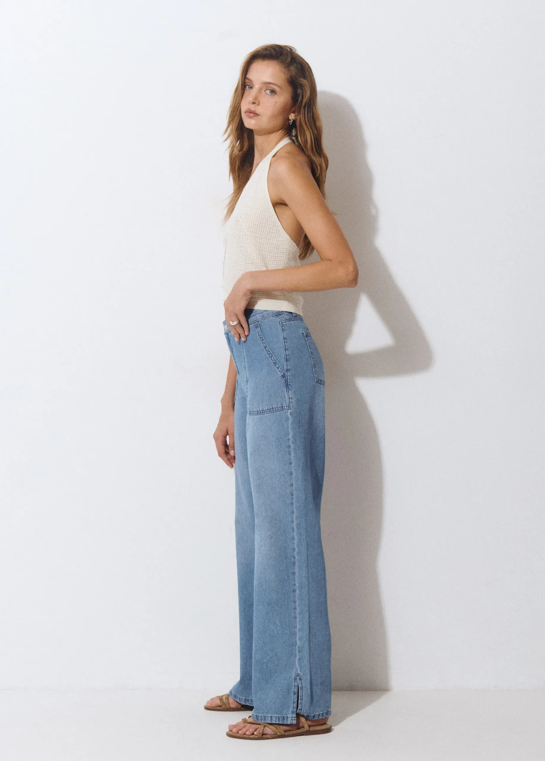 Jeans culotte aperturas