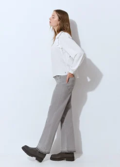 Jeans culotte botones frontales