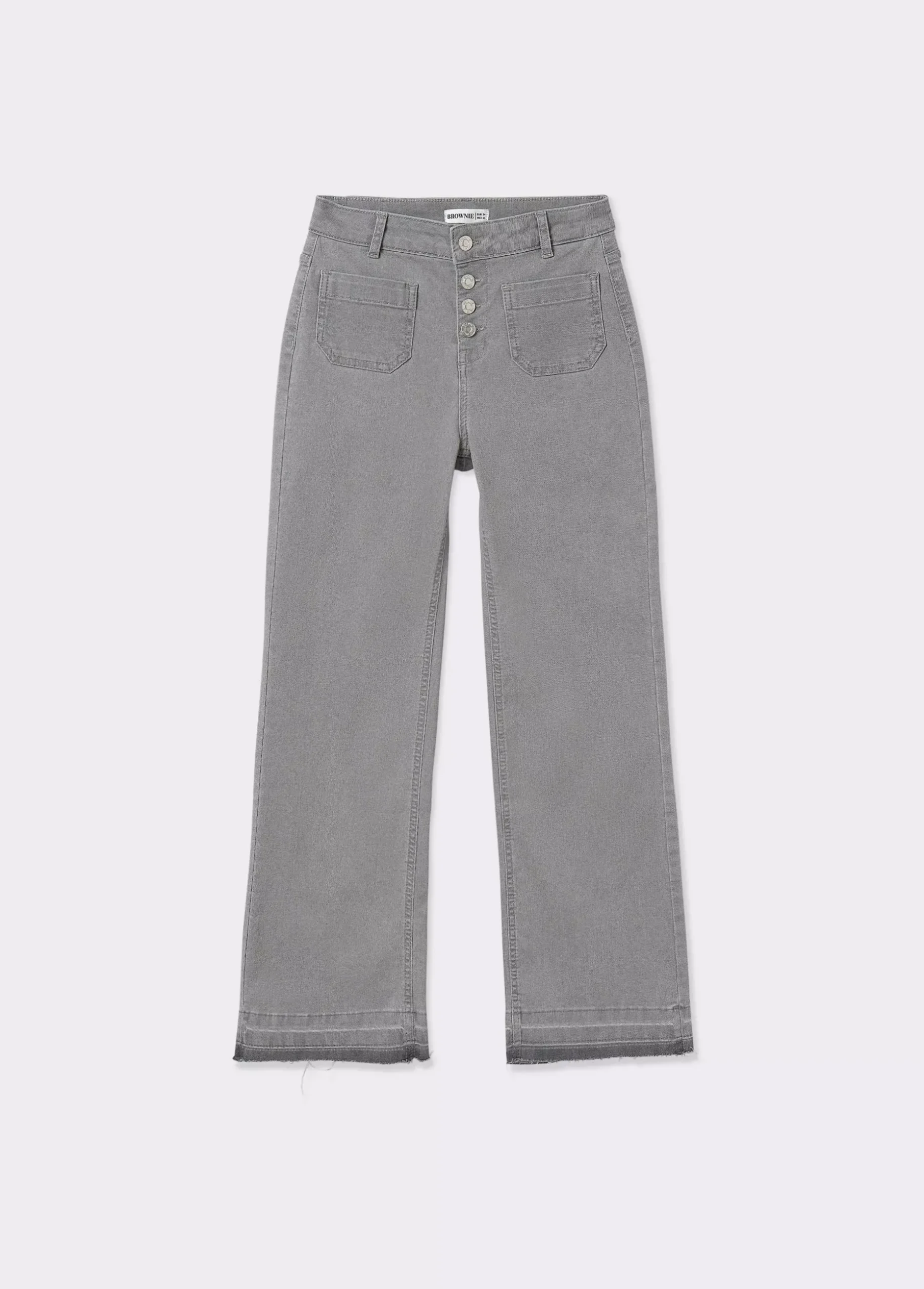 Jeans culotte botones frontales
