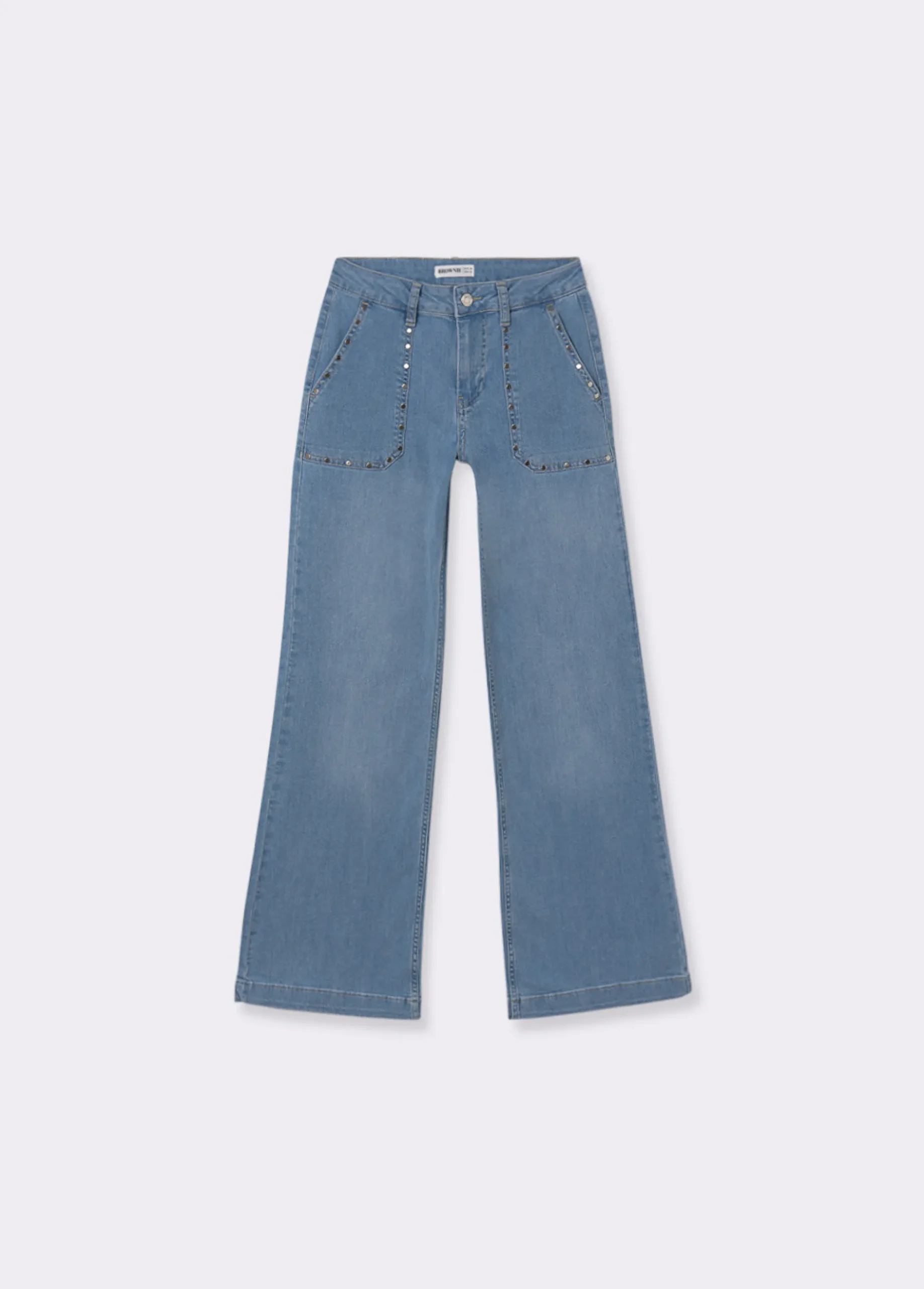 Jeans culotte tachas