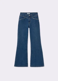 Jeans culotte tachas