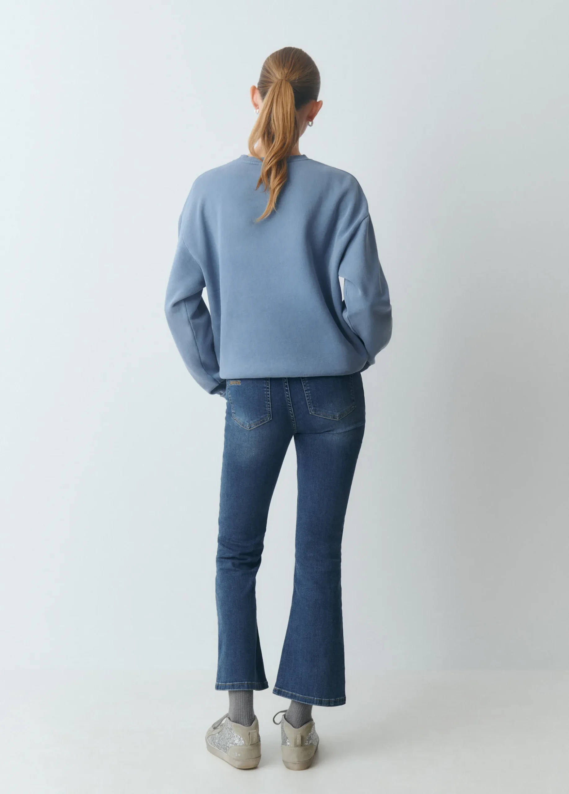 Jeans flare cropped