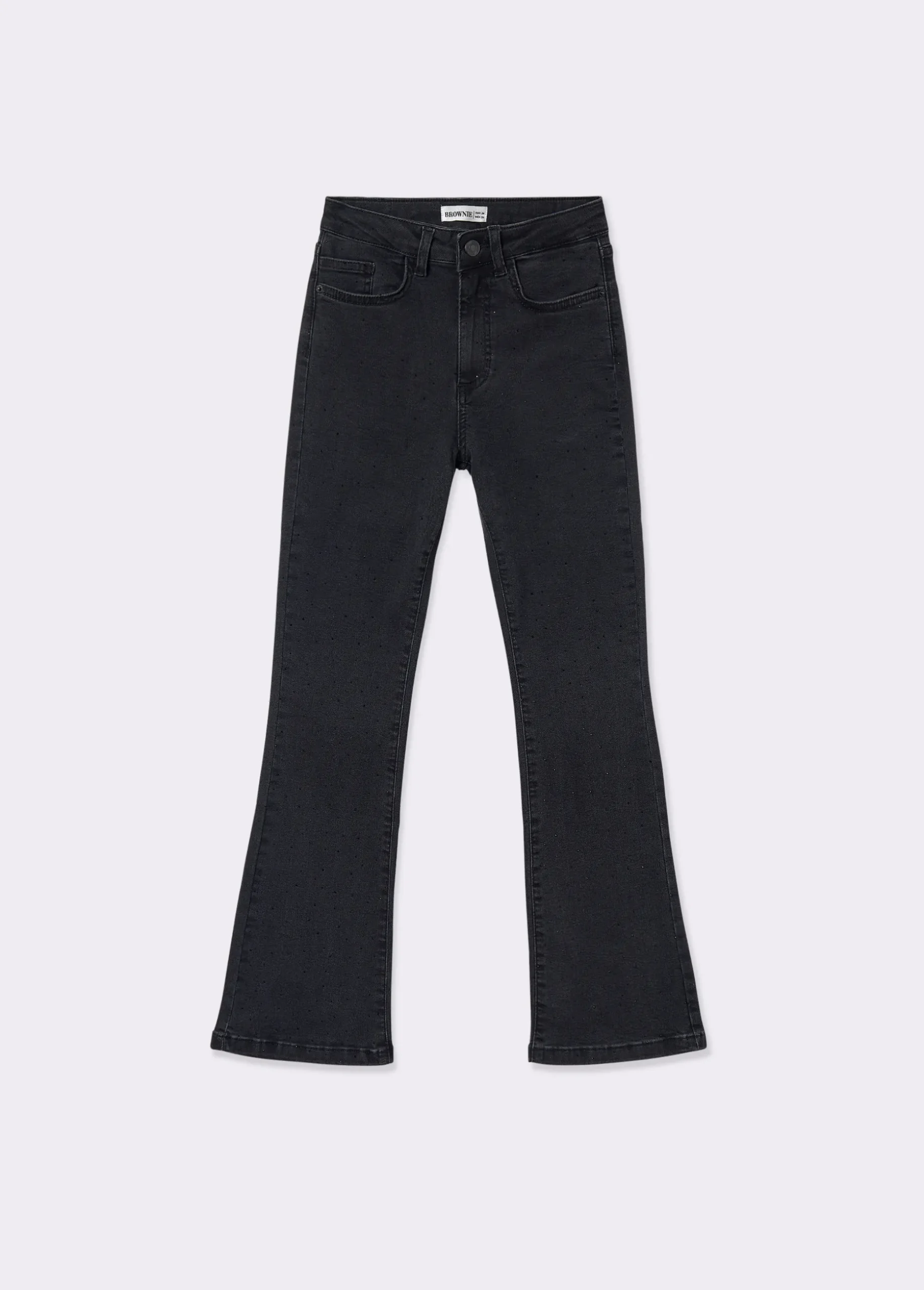 Jeans flare cropped brillantes