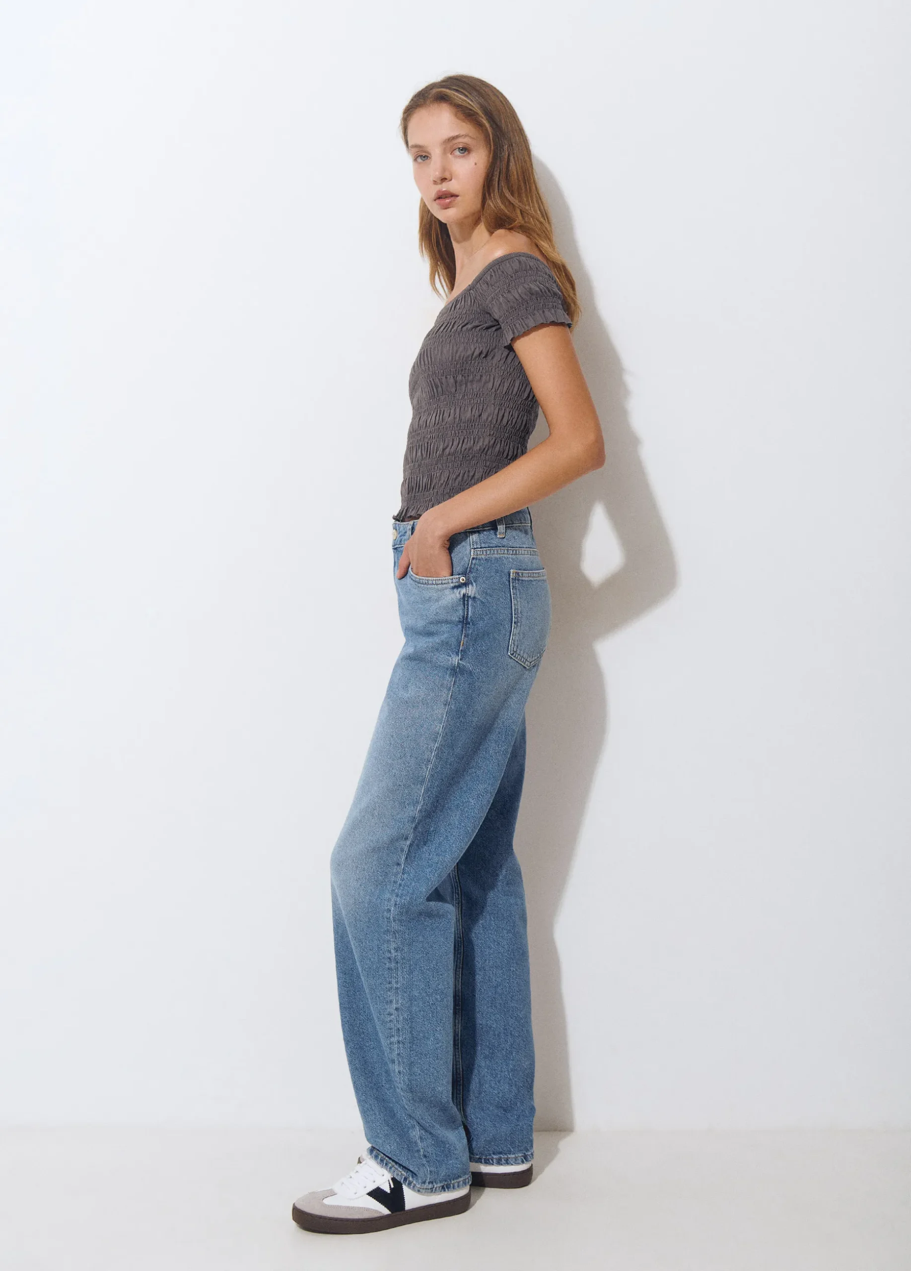 Jeans rectos cinco bolsillos