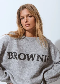 Jersey brownie bordado