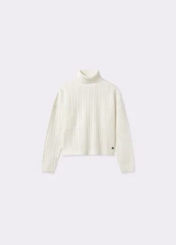 Jersey cuello alto trenzas