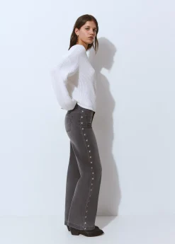 Pantalón culotte bordado estrellas
