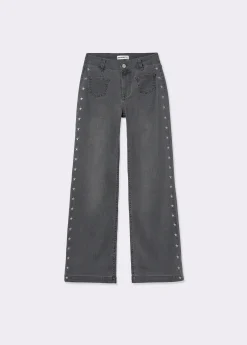 Pantalón culotte bordado estrellas