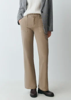 Pantalón culotte con bolsillos frontales