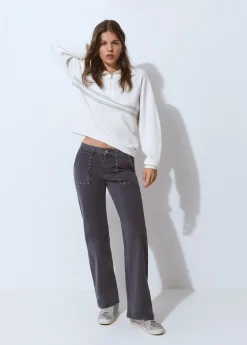 Pantalón culotte tachas