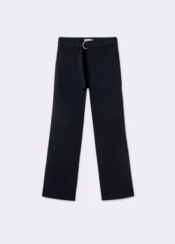 Pantalón recto con cinturón