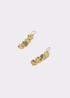 Pendientes largos chapas grabadas