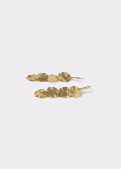 Pendientes largos chapas grabadas