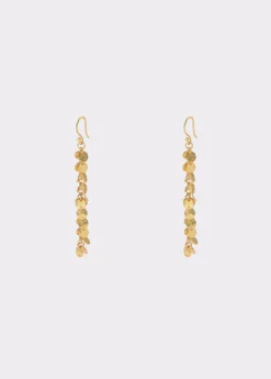 Pendientes largos chapas grabadas