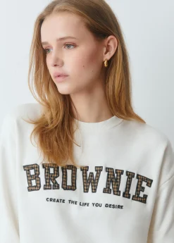 Sudadera parche cuadros