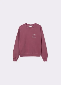 Sudadera print espalda glitter