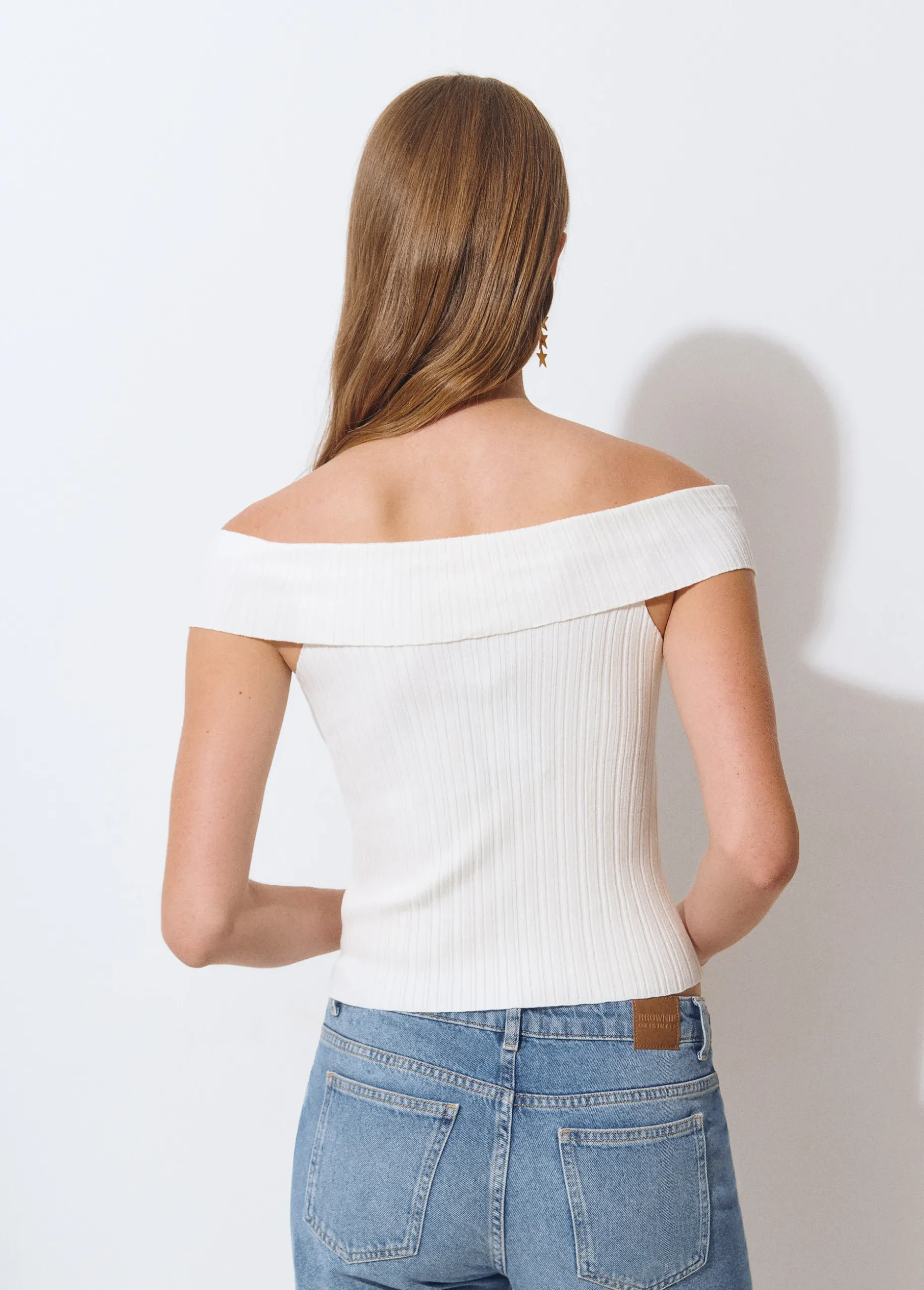 Top bardot tachas