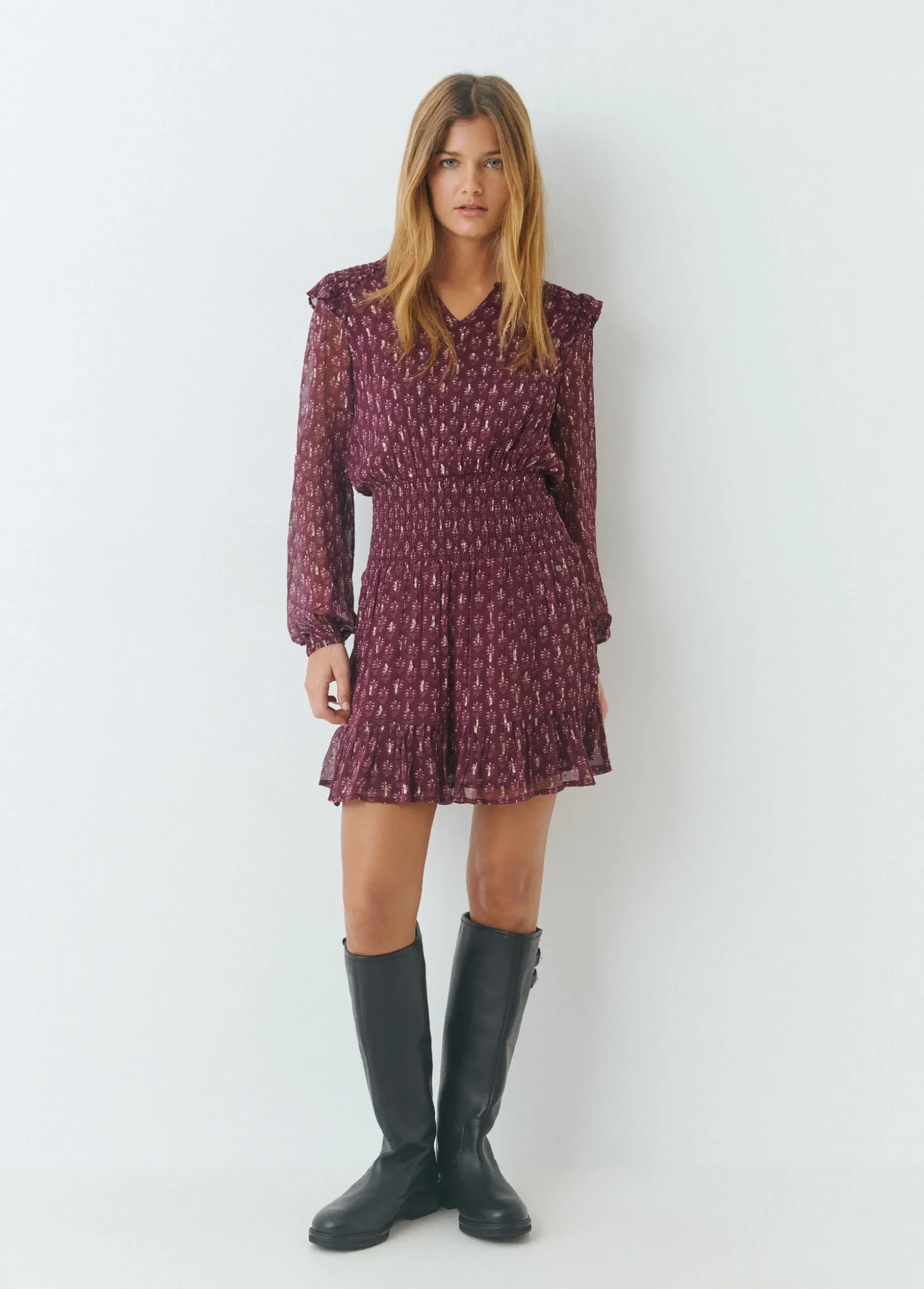 Vestido estampado sello indio