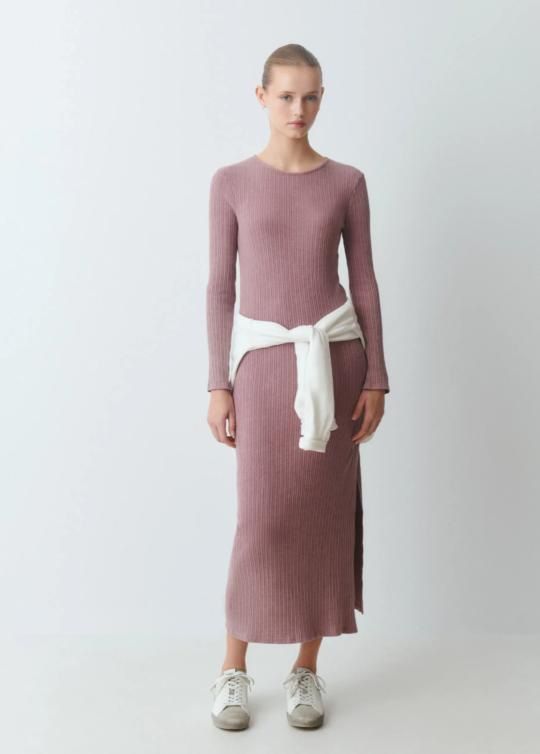 Vestido midi canalé
