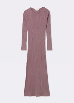 Vestido midi canalé