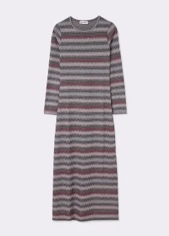 Vestido raya hilo metalizado