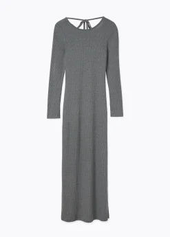 Vestido rib midi